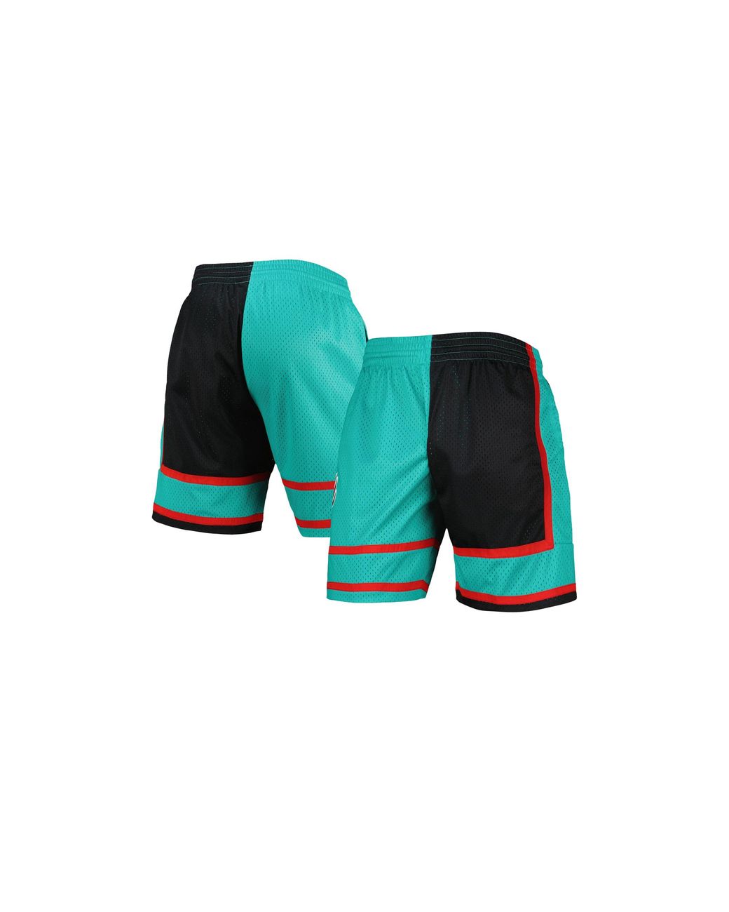 Mitchell & Ness Green Split Swingman Shorts "Nba Vancouver Grizzlies 2001" Smsh4855 Vgr01Ppptlbk" for men