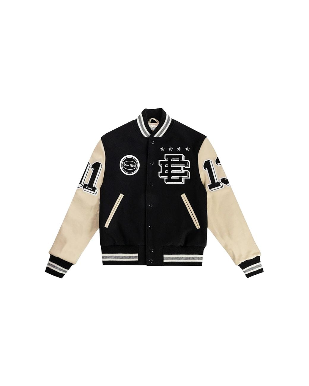 Eric Emanuel Black Ee Varsity Letterman Jacket Ee827" for men