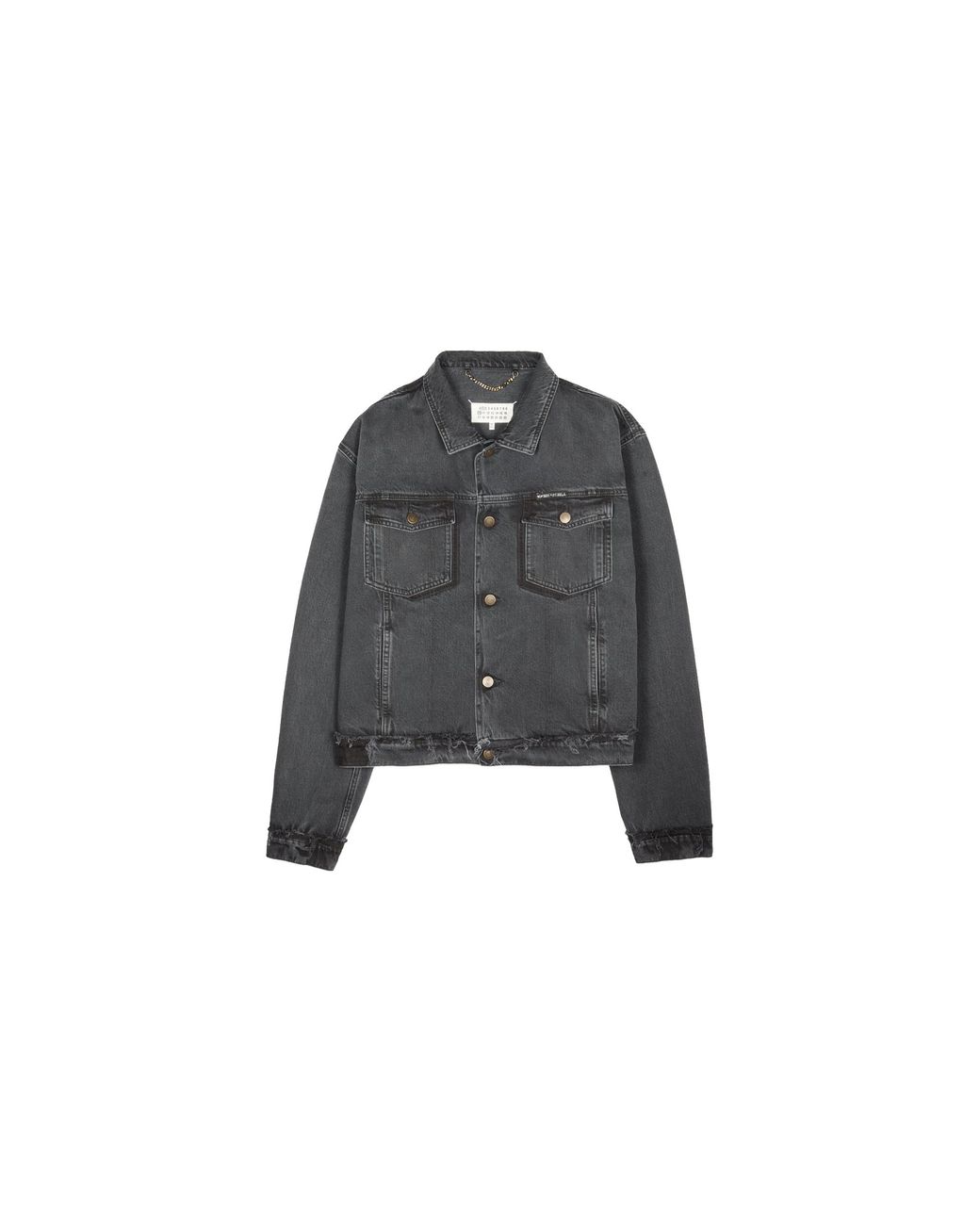 Maison Margiela Black Washed Denim Jacket With Logo "Washed" S50Am0654S30842965" for men