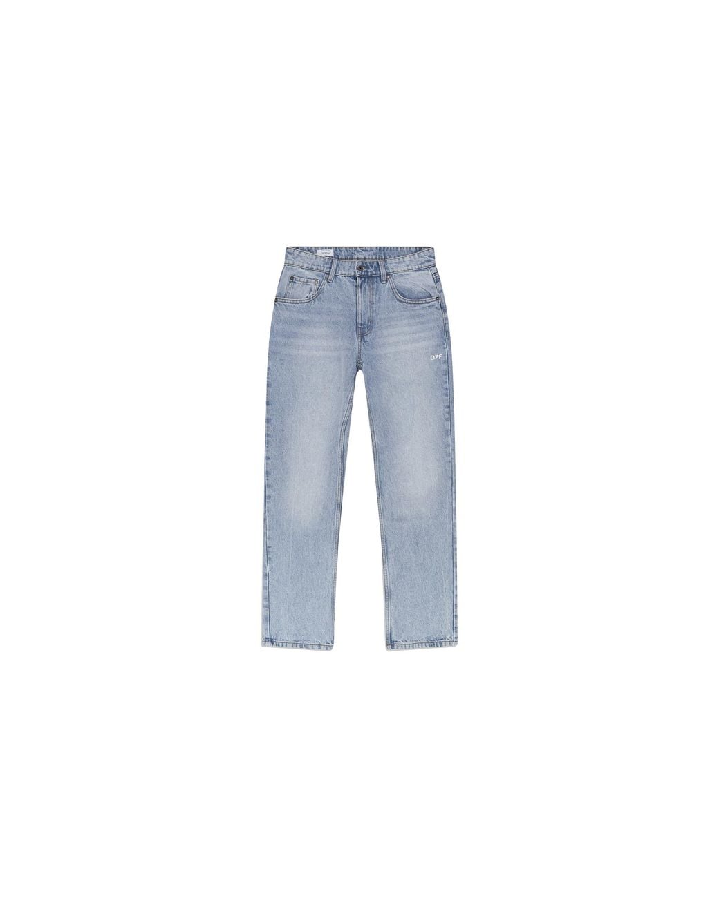 Off-White c/o Virgil Abloh Black Relaxed Fit Spray Arrow Jeans "Light" 44Owos26D101_471" for men