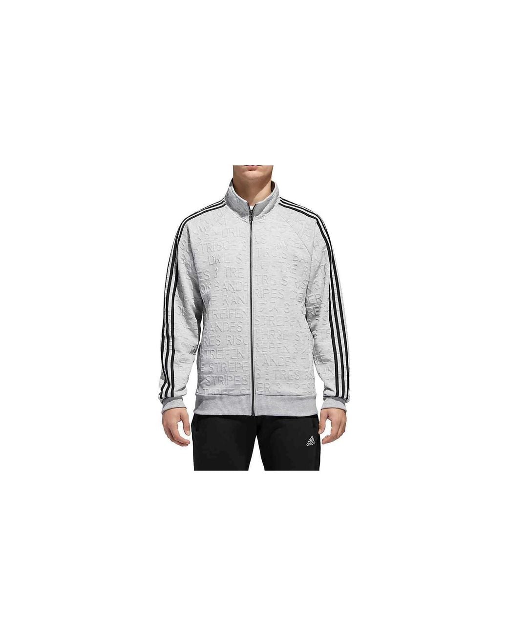 Adidas Black Badge Of Sport 3-Stripe Cotton Fleece Pullover "Medium Heather" Dh9085" for men