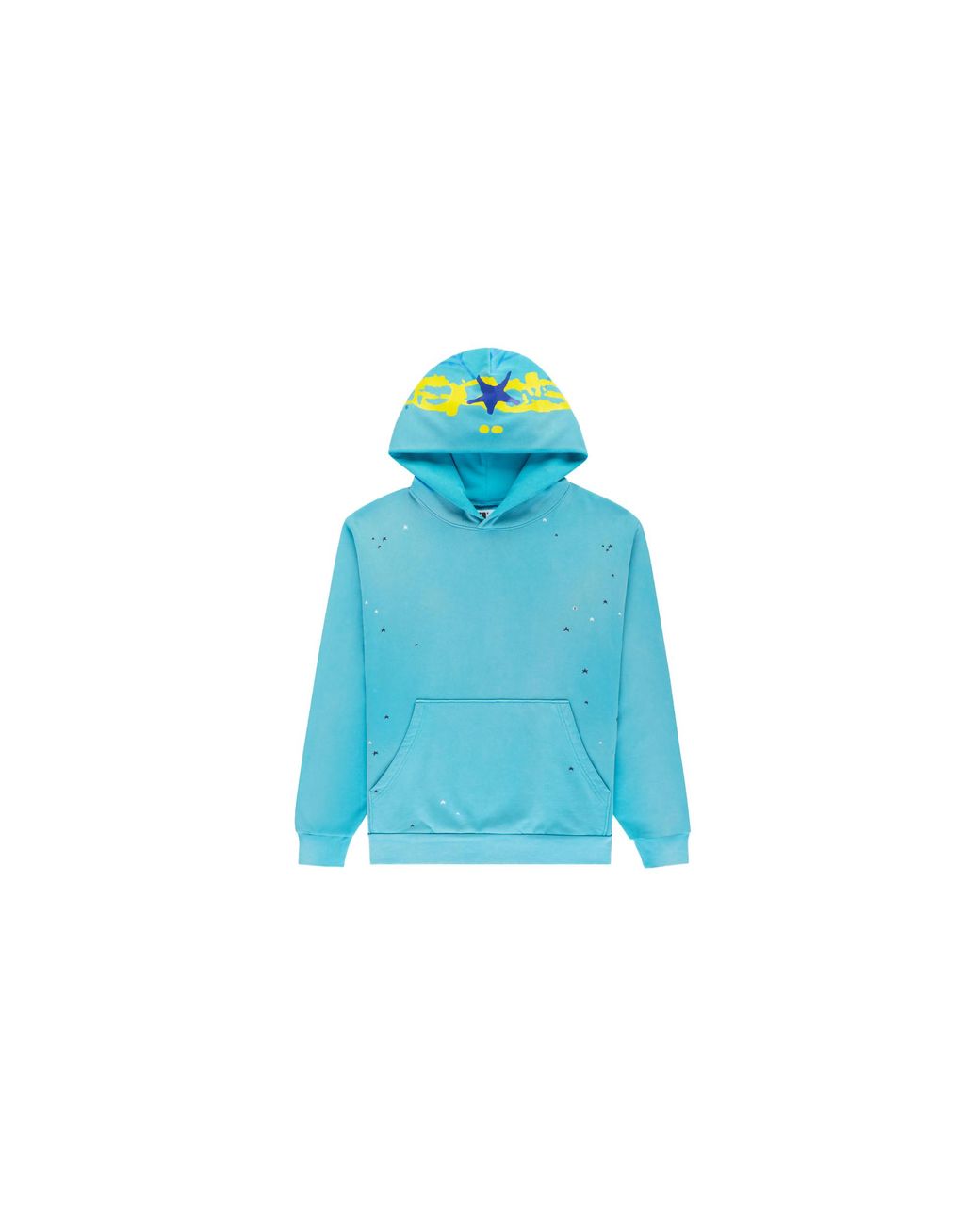 Sp5der Blue Heavy Web Hoodie 89" for men