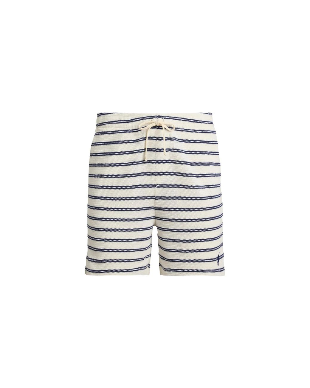 Polo Ralph Lauren Black Pointelle Ribbed Shorts "Pale Cream Newport" 710B14506001" for men