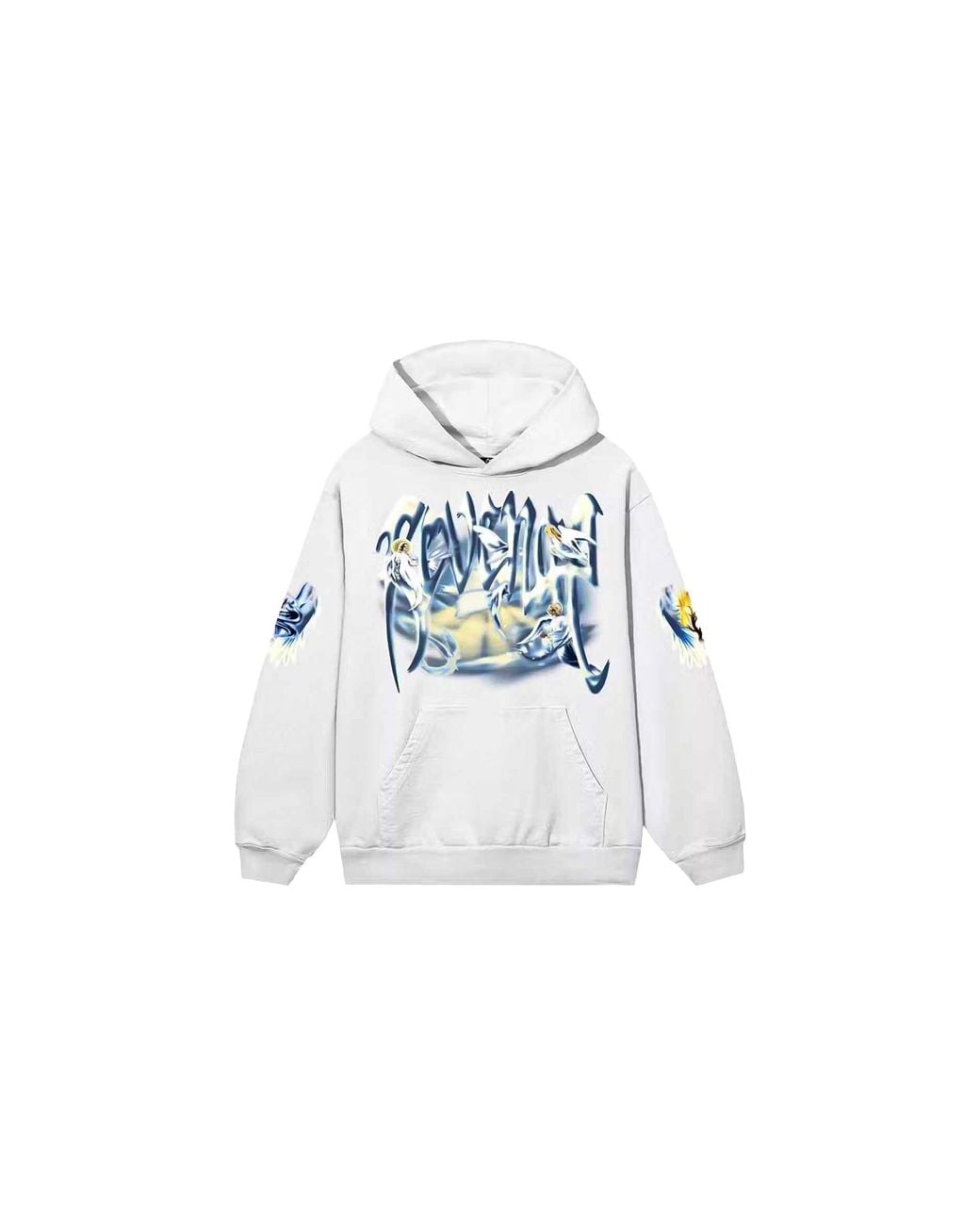 REVENGE Black Angel Arch Logo Hoodie Rev0168" for men