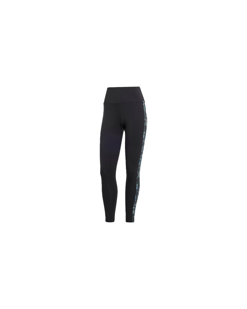 Adidas Black Wo 3 Stripe Floral Leggings Ii3192"
