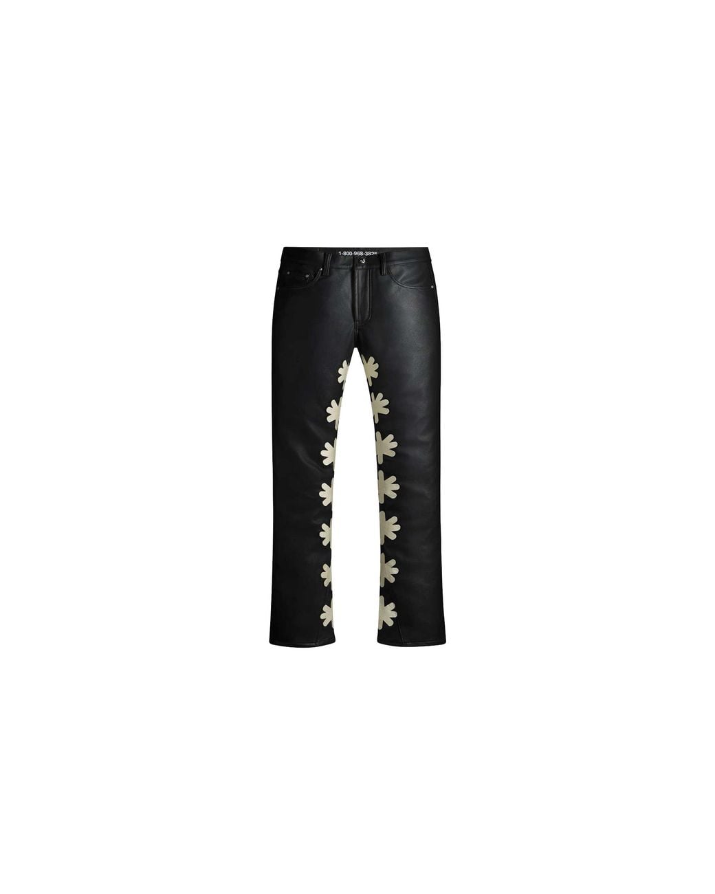 LOSTSHDWS Black Leather Pant Bone" Lost005" for men