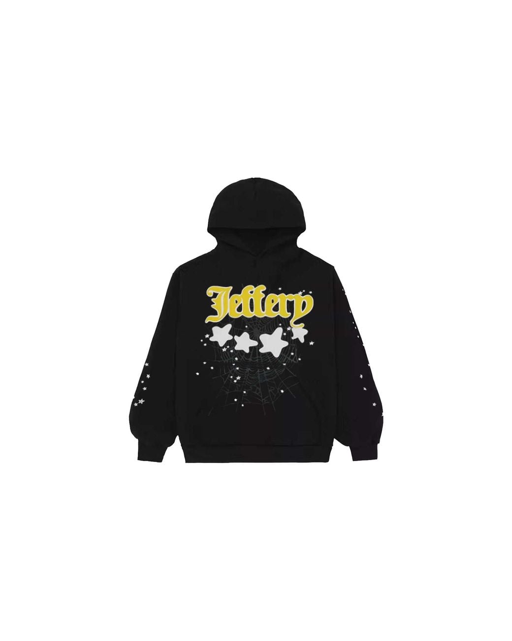Sp5der Black Jeffery Hoodie 763" for men
