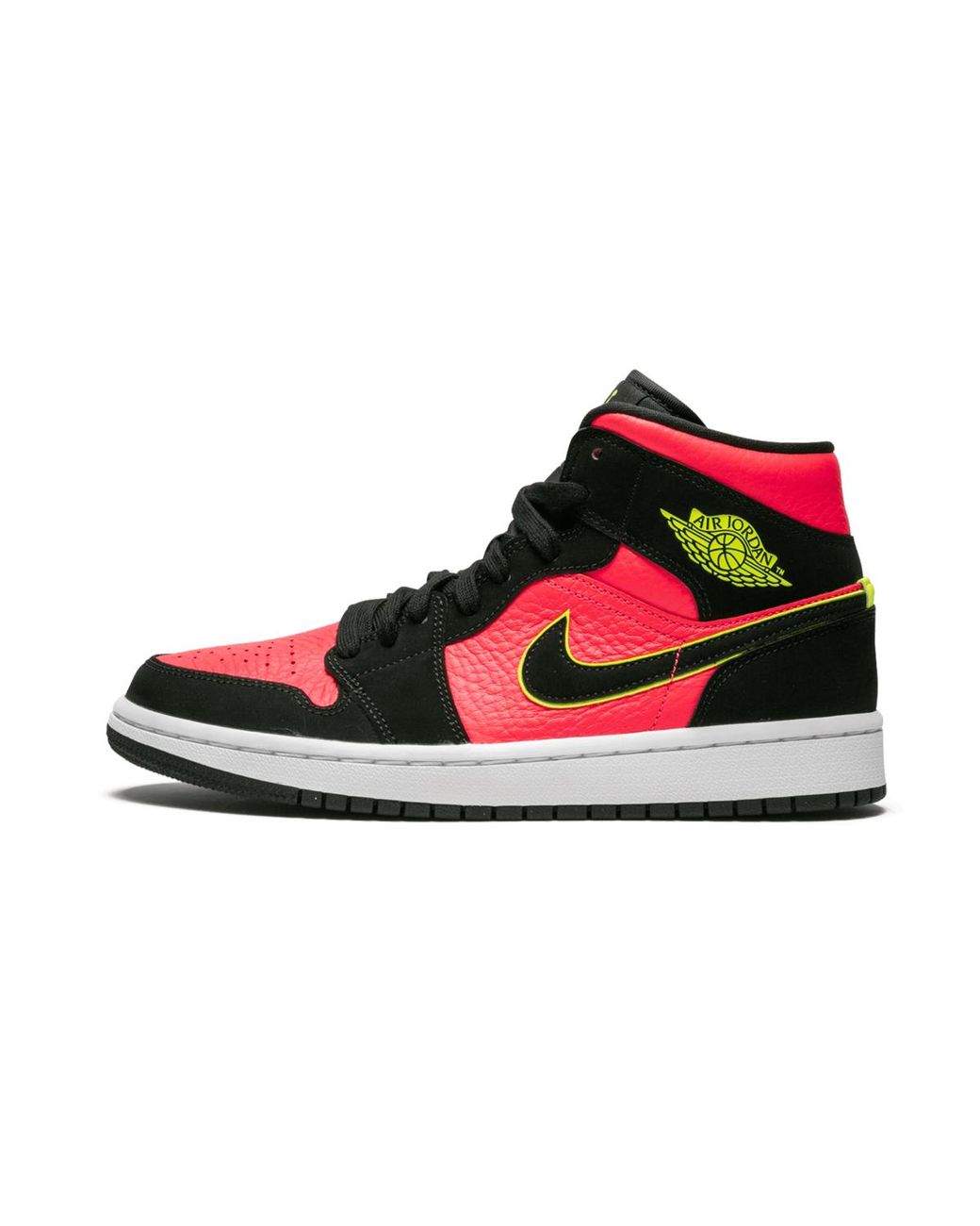 Nike Black Air 1 Mid "Hot Punch Volt" Bq6472 006"
