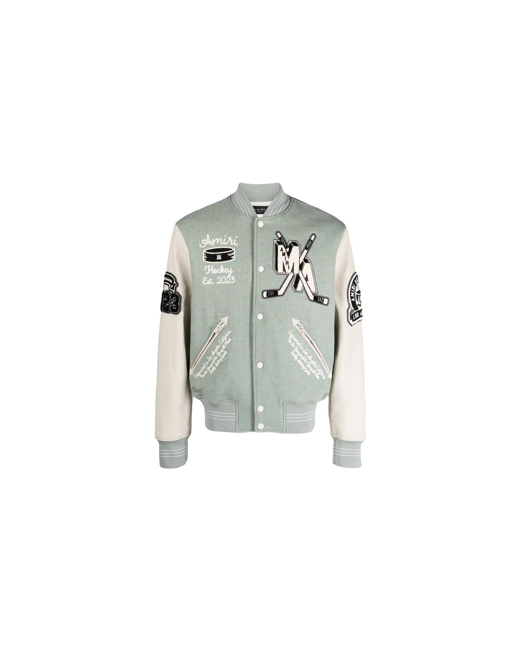 Amiri Black Fighters Varsity Jacket "Frosty Aw23M0S117 225" for men