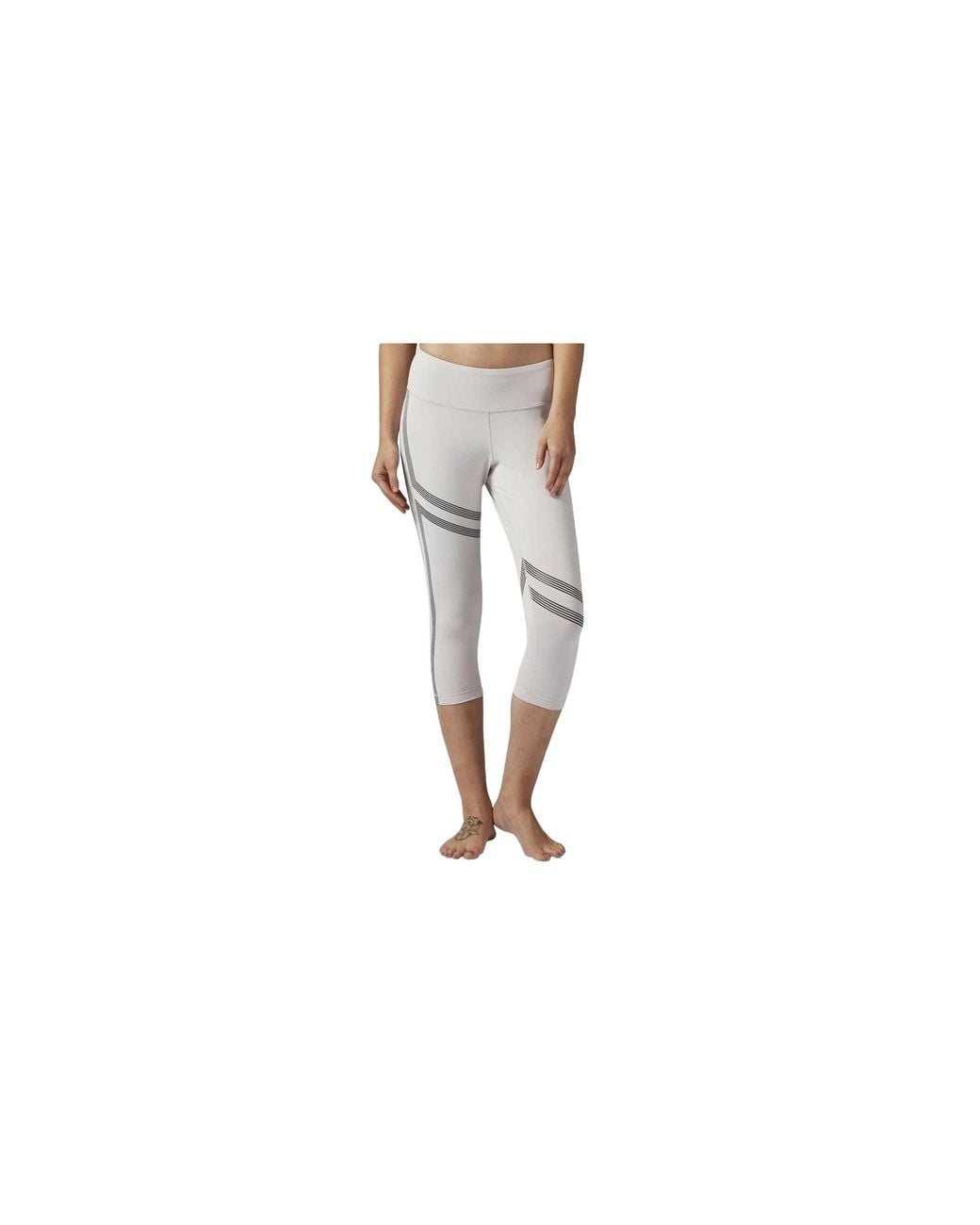 Reebok Black Linear 3/4 Tights "Sandstone" Bq8232"