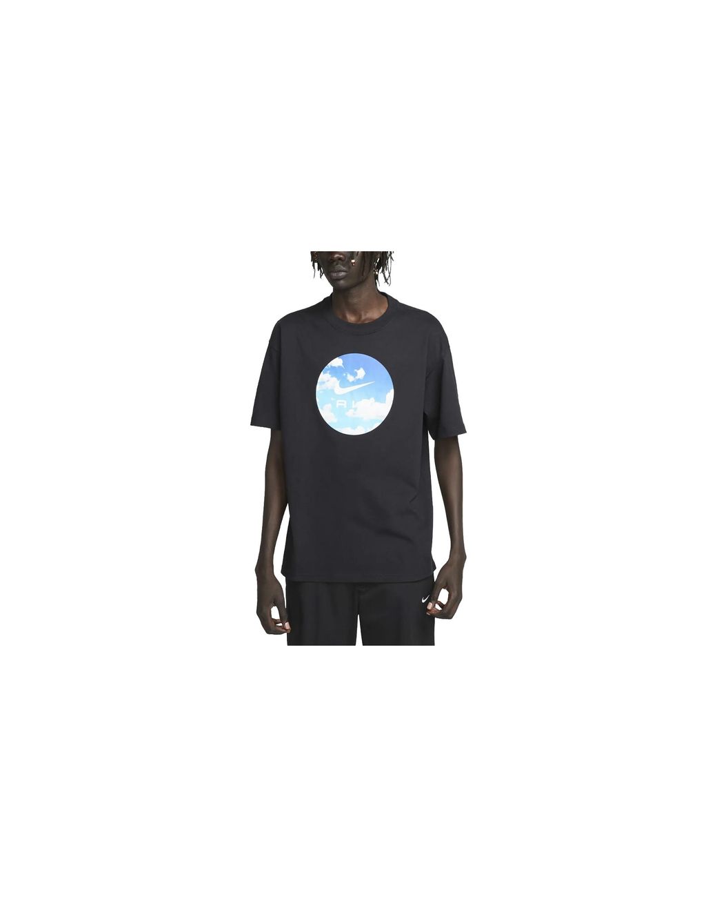 Nike Black Graphic Swoosh T-Shirt "Max90" Fd1251 010" for men