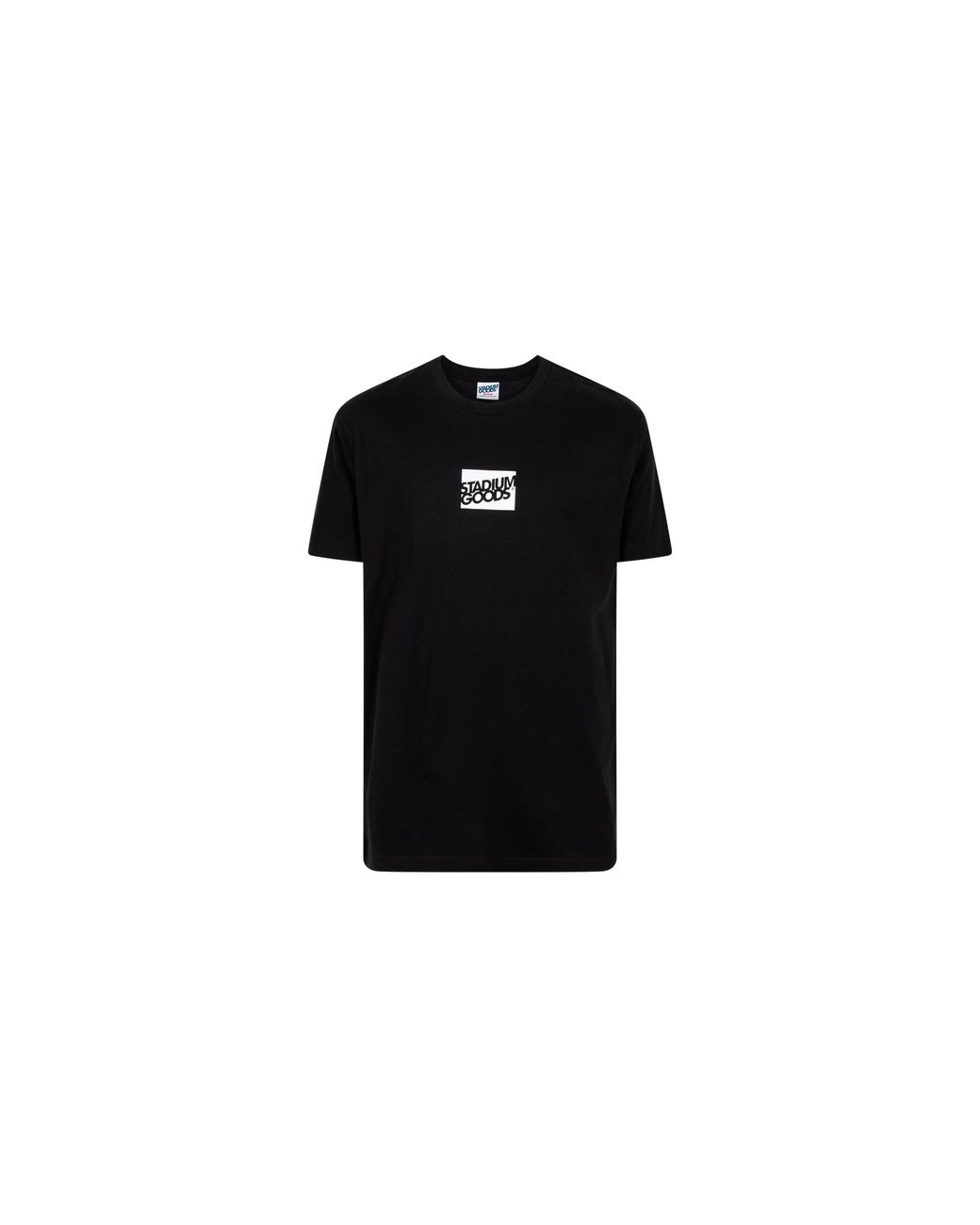 Stadium Goods Black Boxed Tilt Logo T-Shirt Sgs0514"