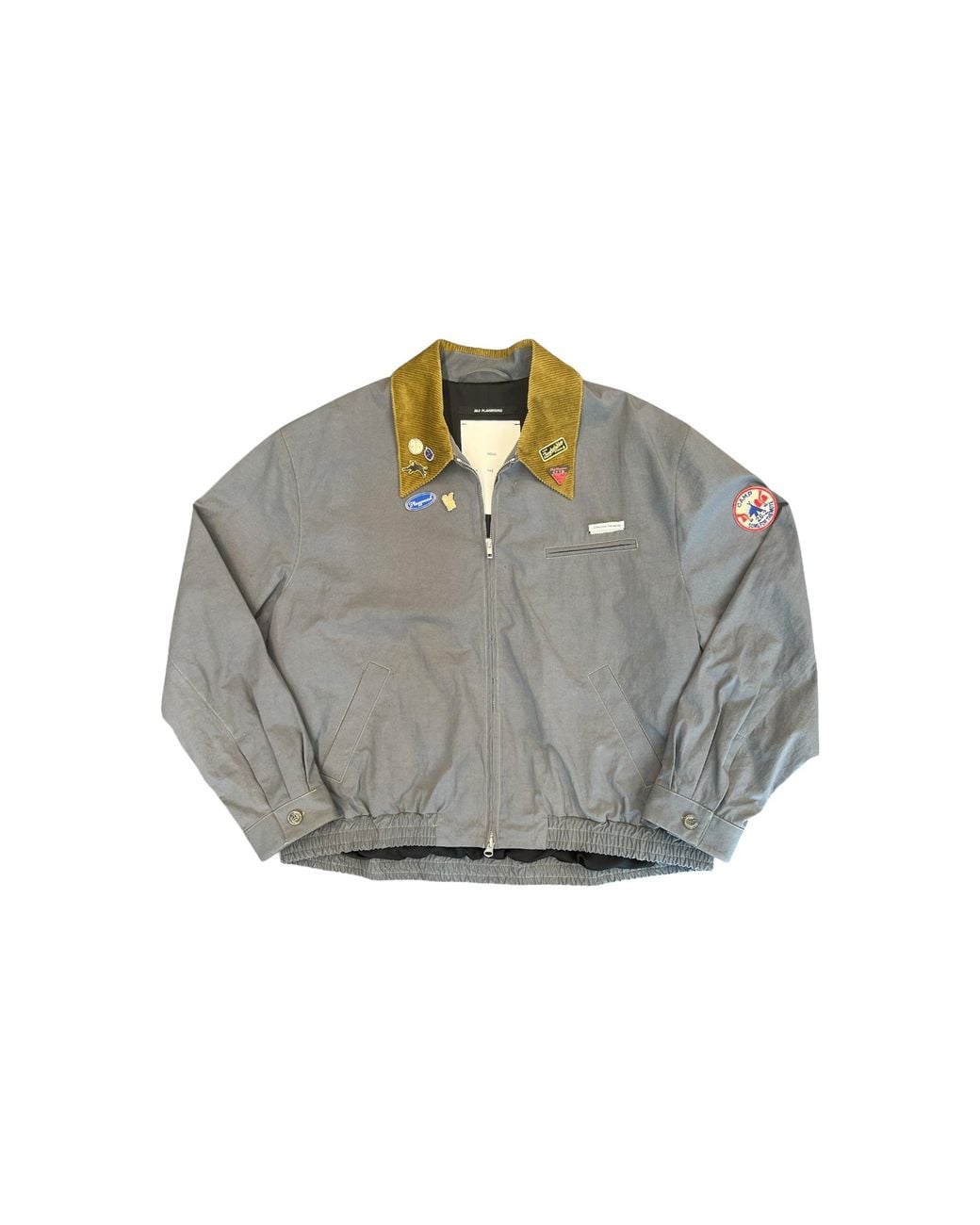 Song For The Mute Gray Elasticated Coach Jacket 262 Mjk132 Nycnblu" for men