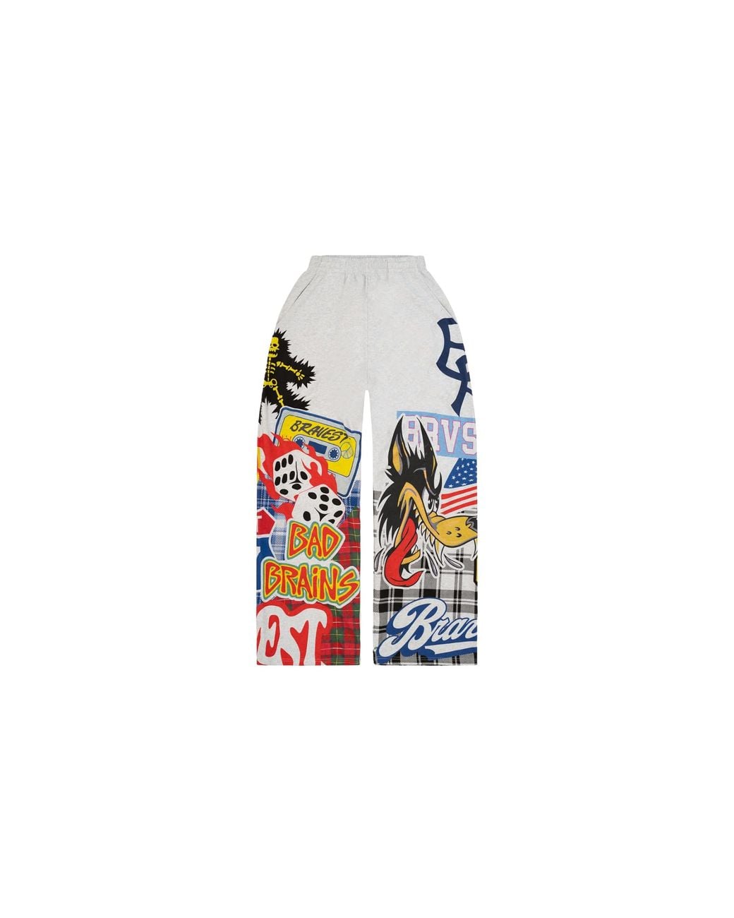 Bravest Studios Black Patchwork Baggy Sweatpants Bs158"