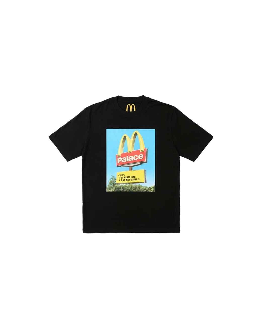 Palace Black Mcdonald's Sign T-Shirt P25Ts340" for men