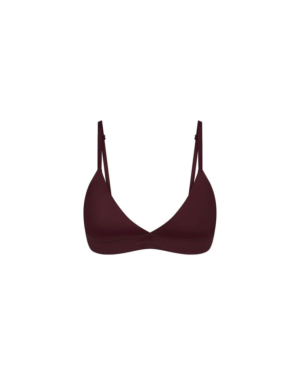 Skims Black Shine Triangle Bra "Nike