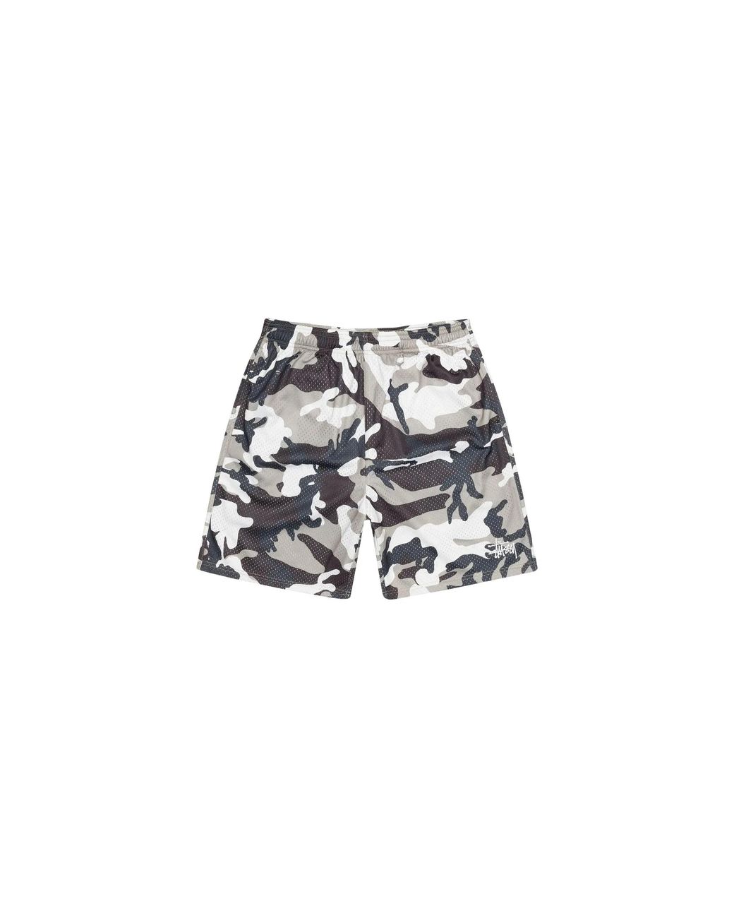 Stussy Black Basic Mesh Short "Snow Camo" Stus263" for men