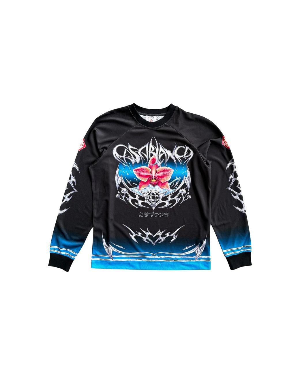 Casablanca Black Blade Long-Sleeve Football Jersey Aw25 Jtp 248 02" for men