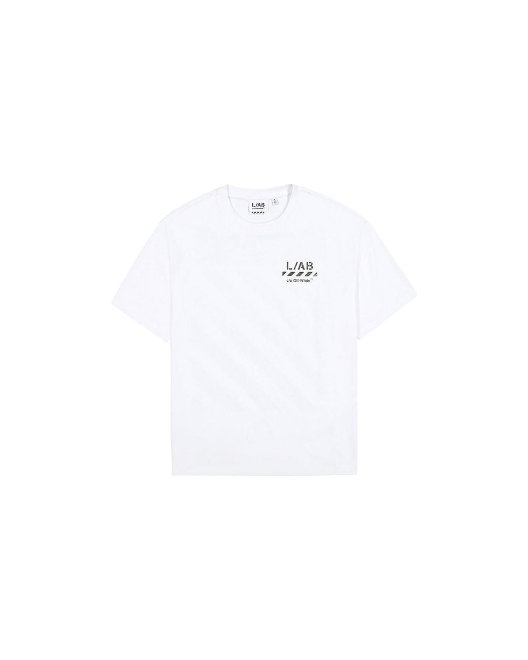 LAB C.O. OFF WHITE Black Ab C/O Off- Diag Ss T-Shirt Labf26T054-Wht" for men