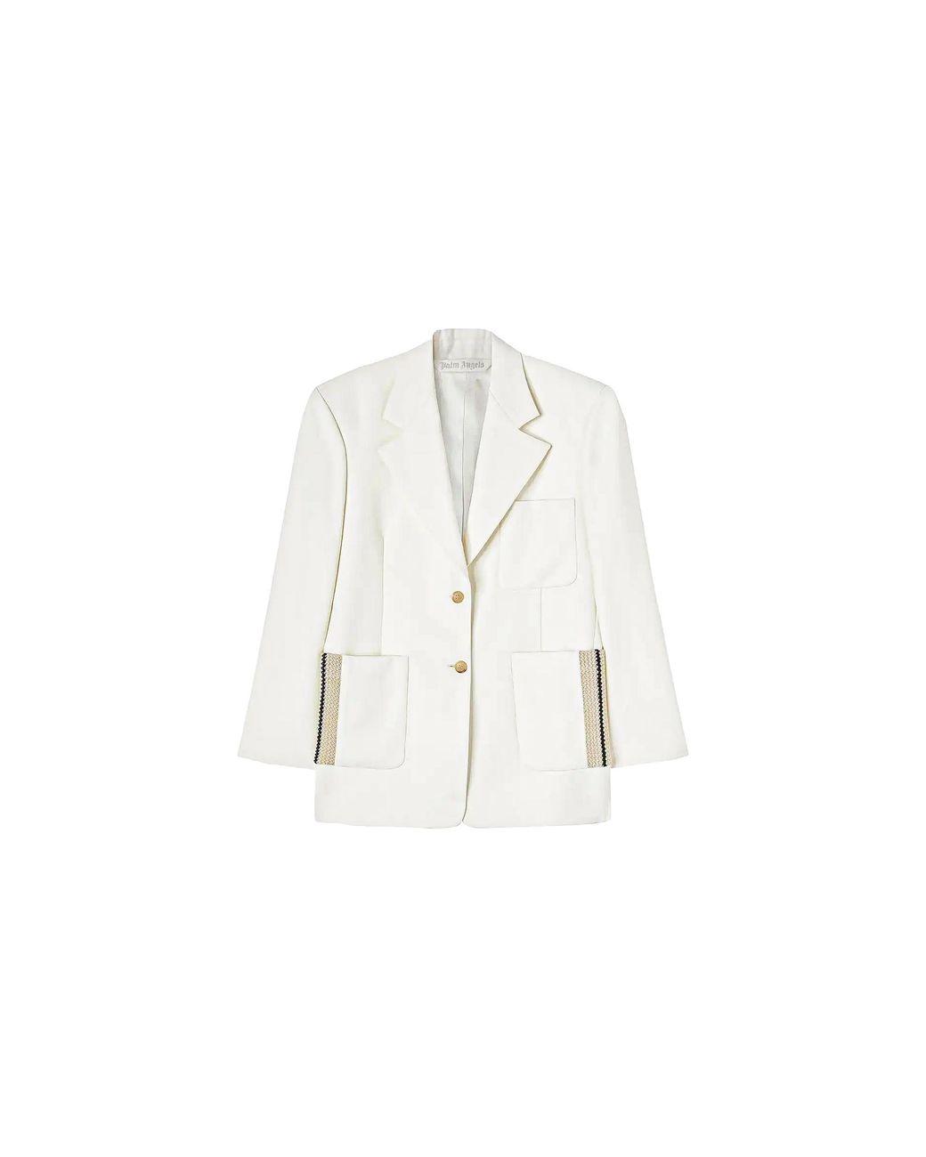Palm Angels Black Single Breasted Tailored Blazer Pwen028S23Fab0020403"
