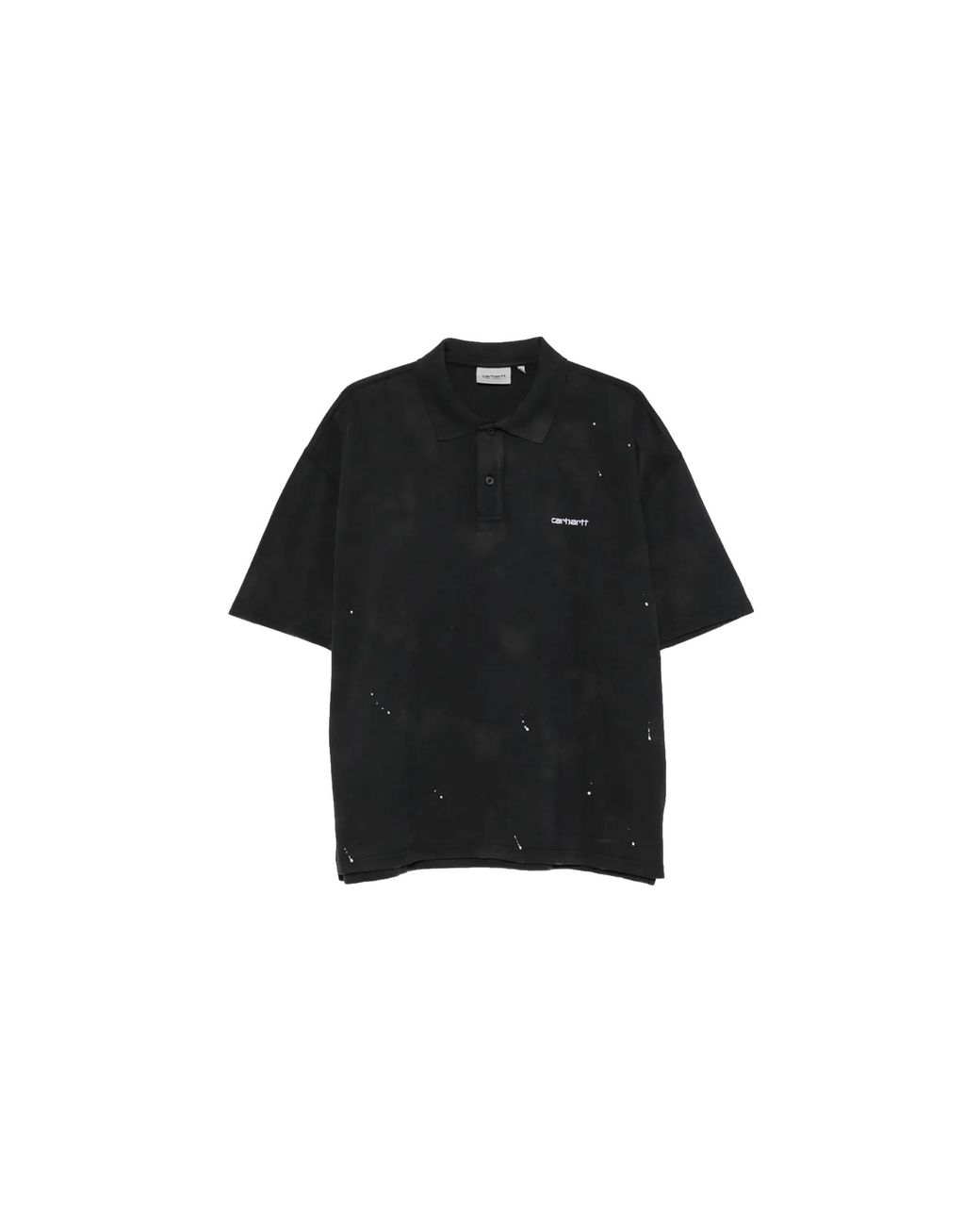 Carhartt Black Painter Polo Destroy Wash Splatter" I036856 89Ej" for men
