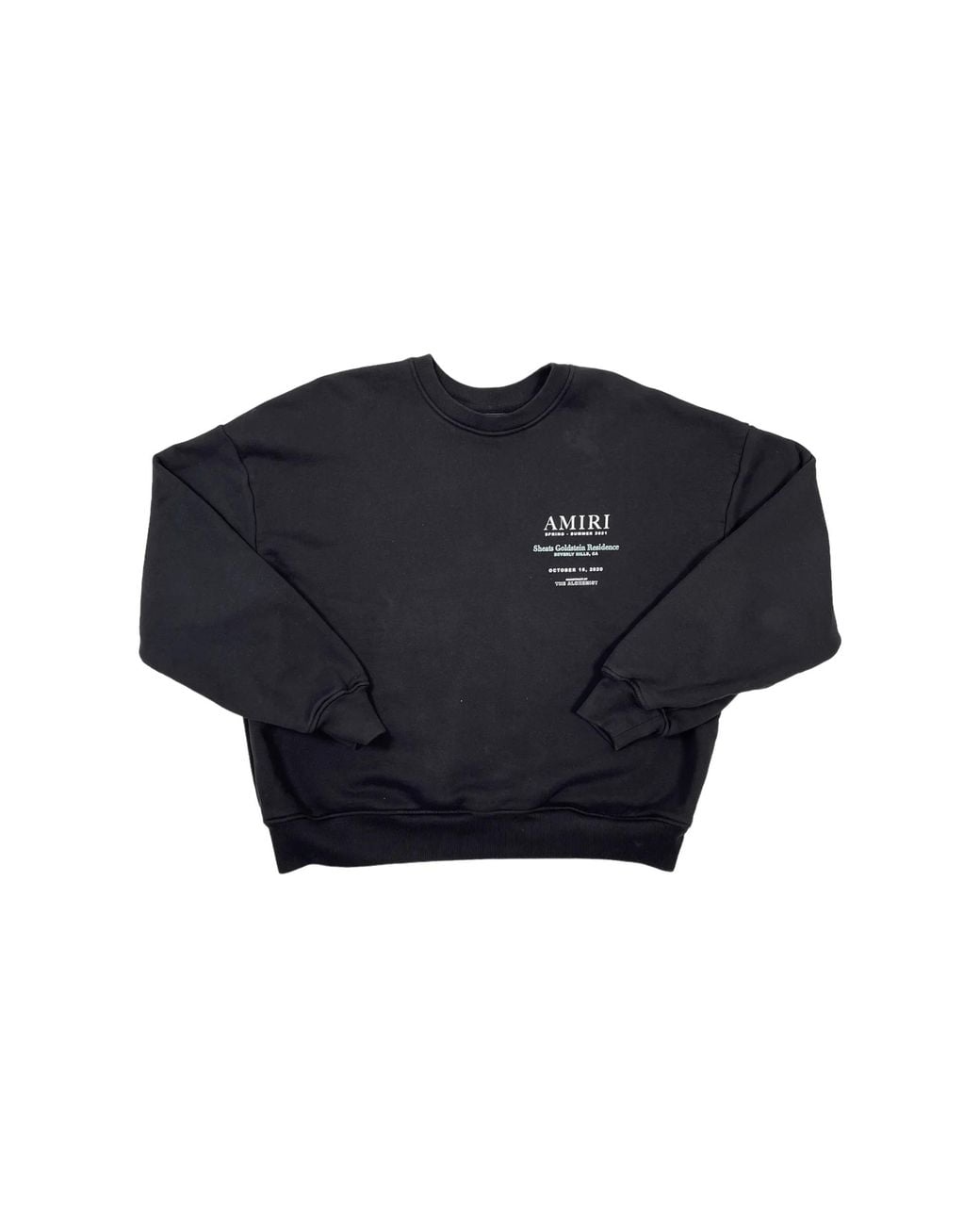 Amiri Black Goldstein Residence Beverly Hills Exclusive Crewneck Sweatshirt Hbxck025" for men