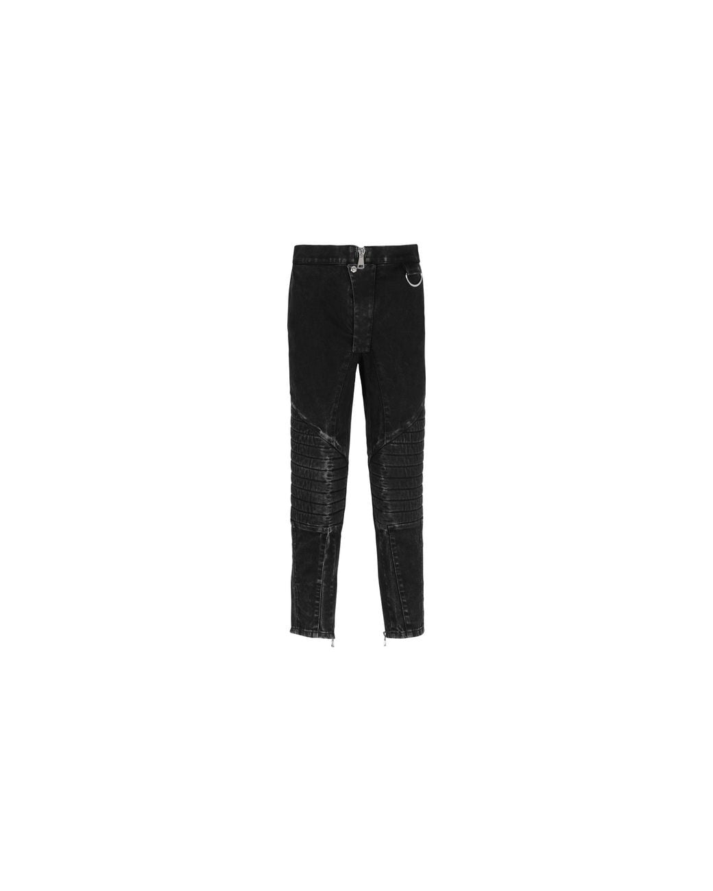 Balmain Black Acid Wash Denim Pants Yh0Mg080Dc590Pc" for men