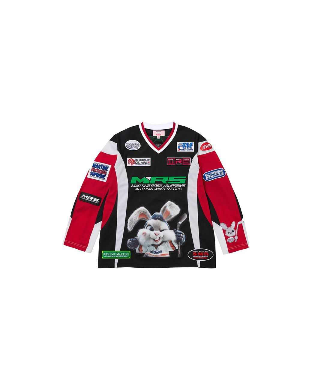 Supreme Black Martine Rose Hockey Jersey "Fw26