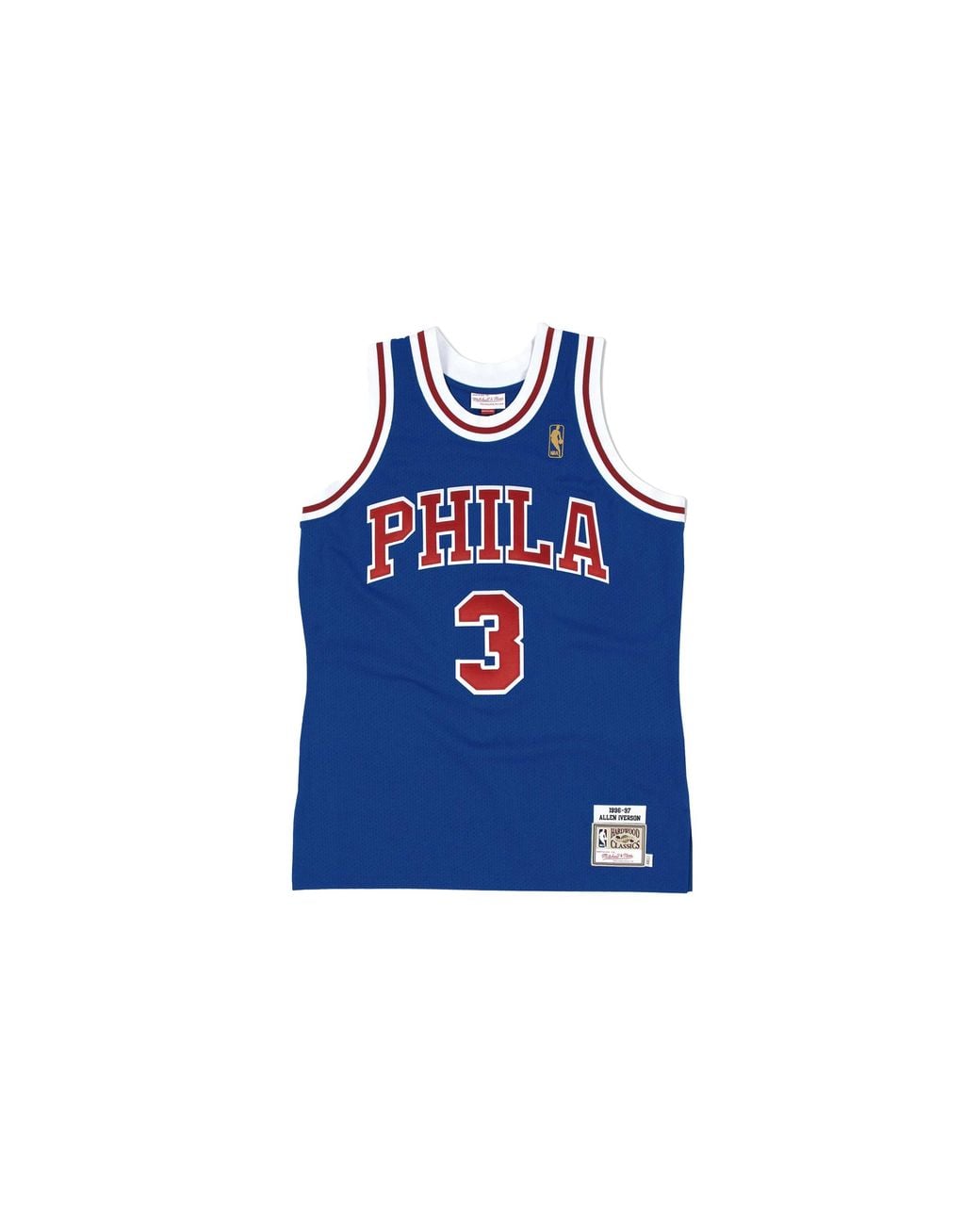 Mitchell & Ness Blue Authentic Alternate Jersey 76Ers 1996 Allen Iverson "Royal" Ajy4Gs18100 P76Roya96Aiv" for men