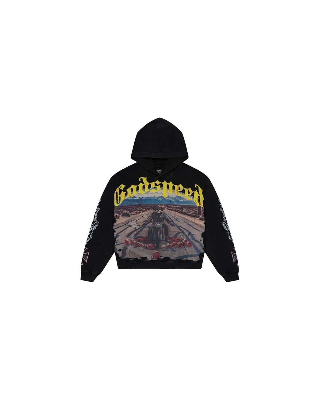 GODSPEED NEW YORK Black Long Lonely Road Hoodie Wash" G6P55Q7F" for men