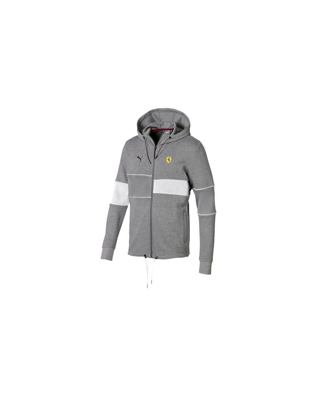 PUMA Black Sf Ferrari Motorsport Hooded Sweat Jacket "Medium Heather" 577825 03" for men