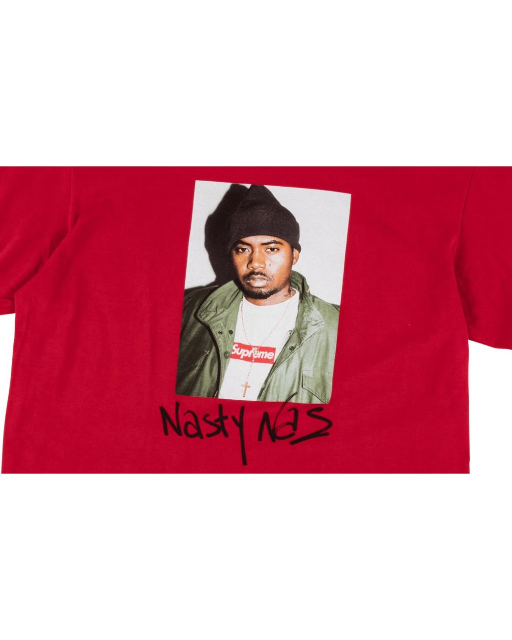 Supreme Red Nasty Nas T-Shirt "Fw17" Su2314"