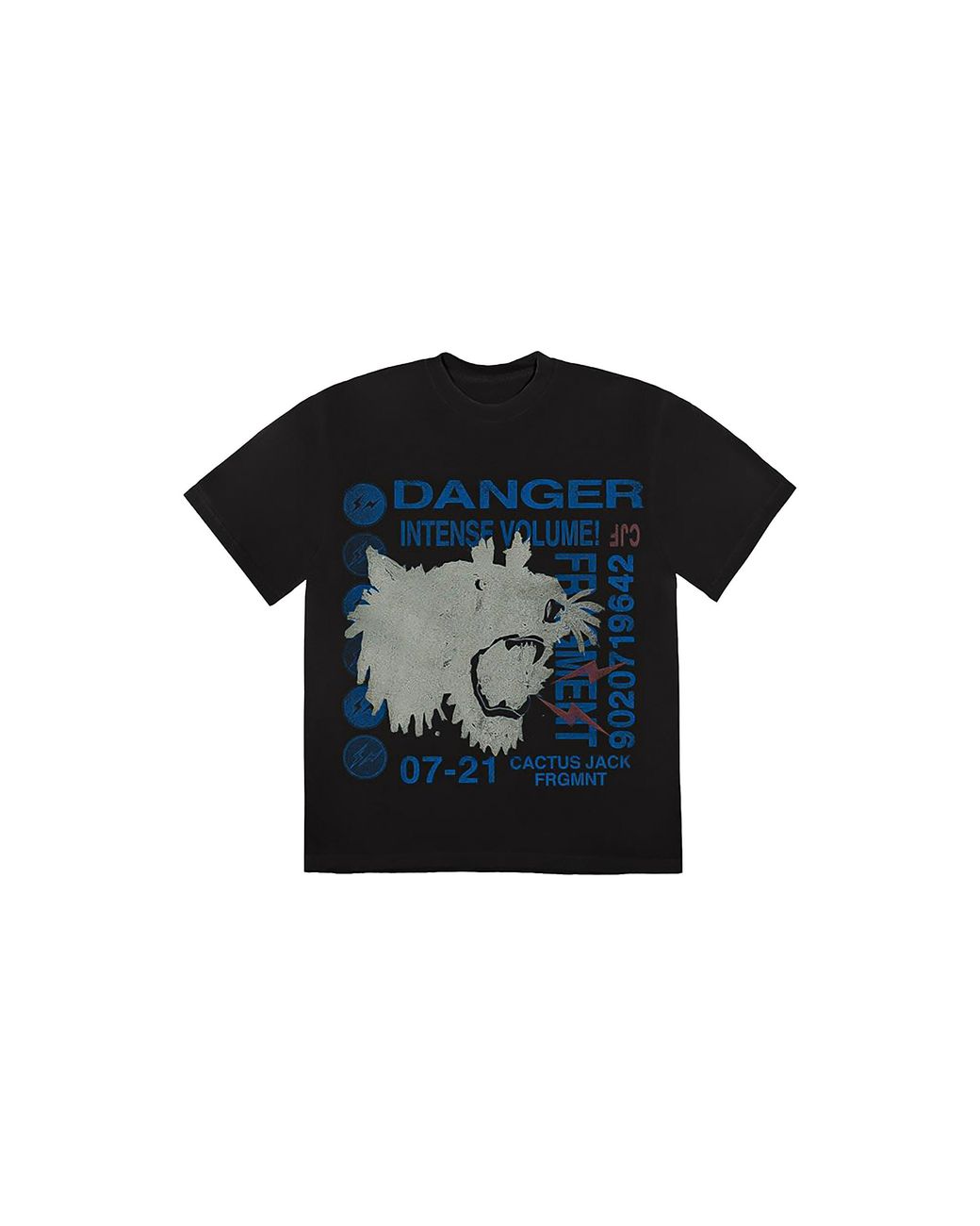 Travis Scott Black Cactus Jack For Fragment Danger T-Shirt "Washed" Cpfm75"