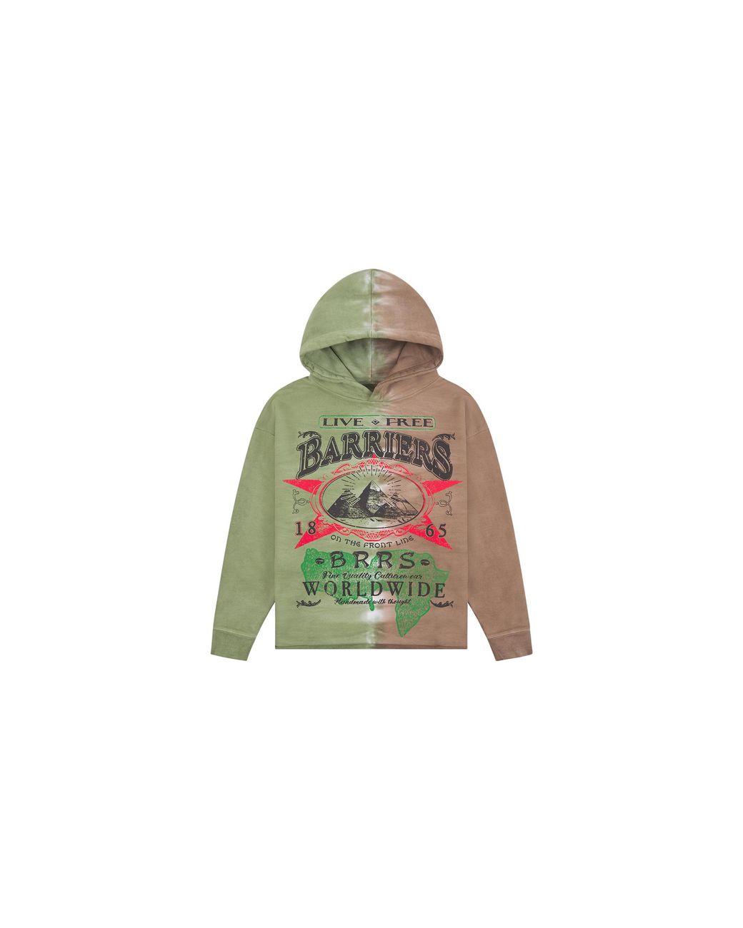 Barriers Green On The Front Line Hoodie Bar62" for men