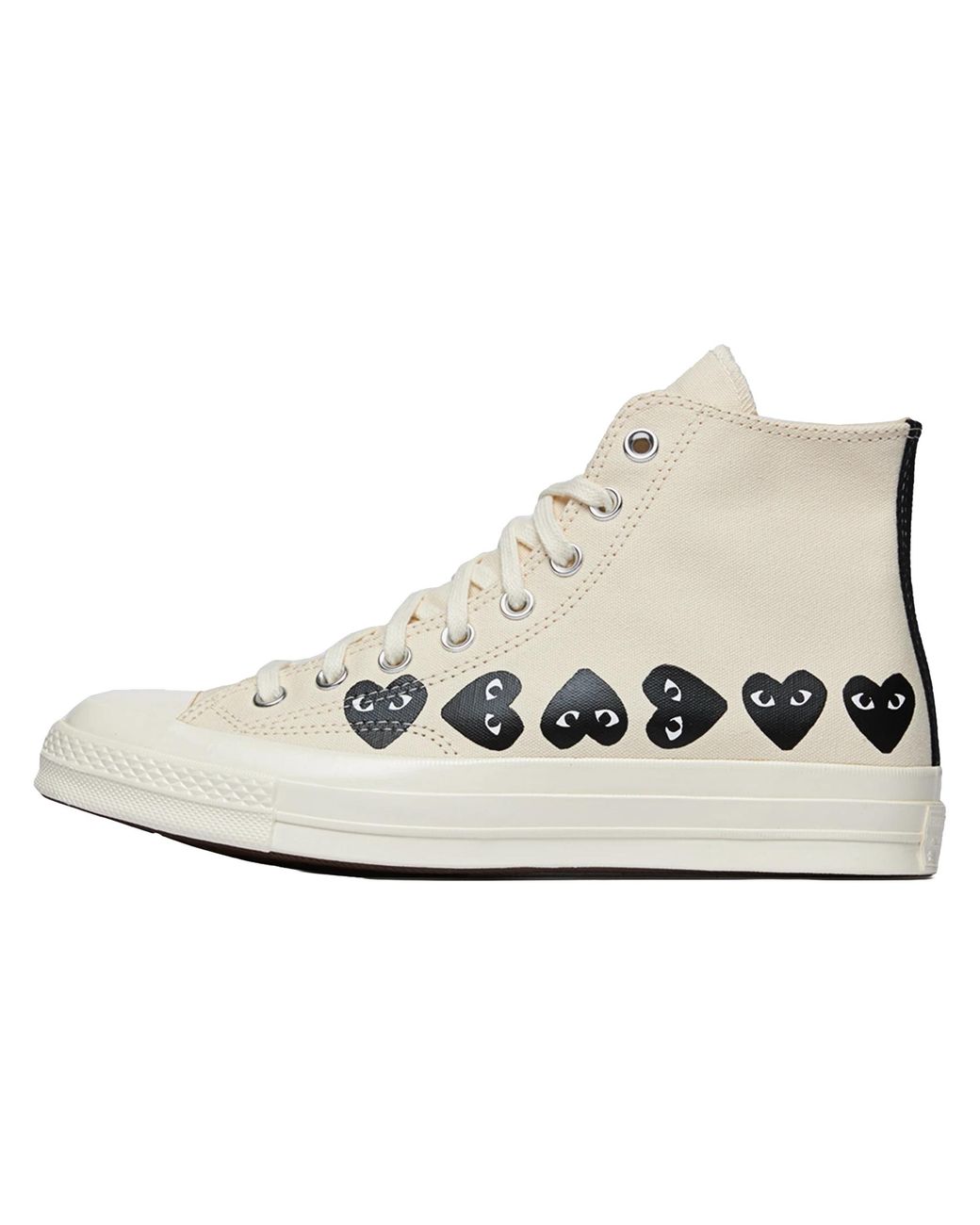 Converse Black Chuck Taylor All Star 70 Hi "Comme Des Garcons Play Multi-Heart Milk" A08148C" for men