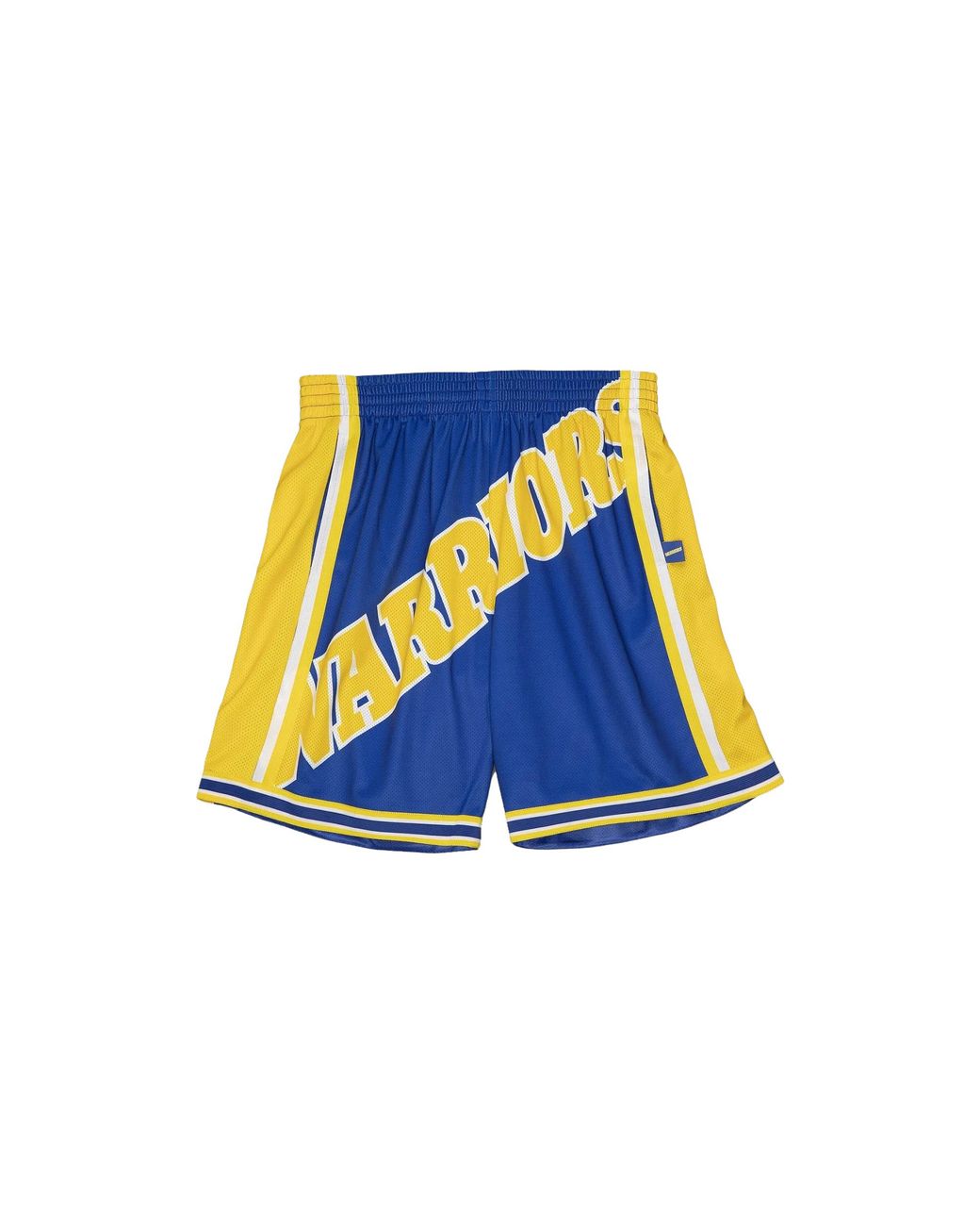 Mitchell & Ness Blue Blown Out Fashion Shorts "Nba Golden State Warriors" Shorbw19147 Gswroya" for men