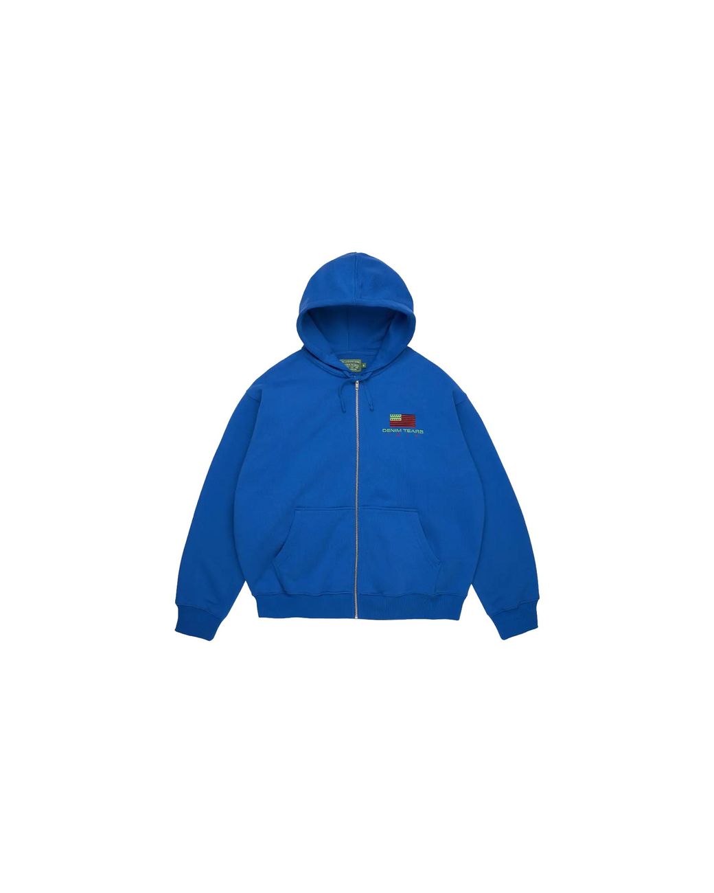 DENIM TEARS Blue Pan African Zip Hoodie Dt916" for men