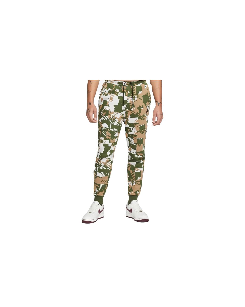 Nike Black Sportswear Tech Fleece All-Over Print Jogger Dm6472 072" for men