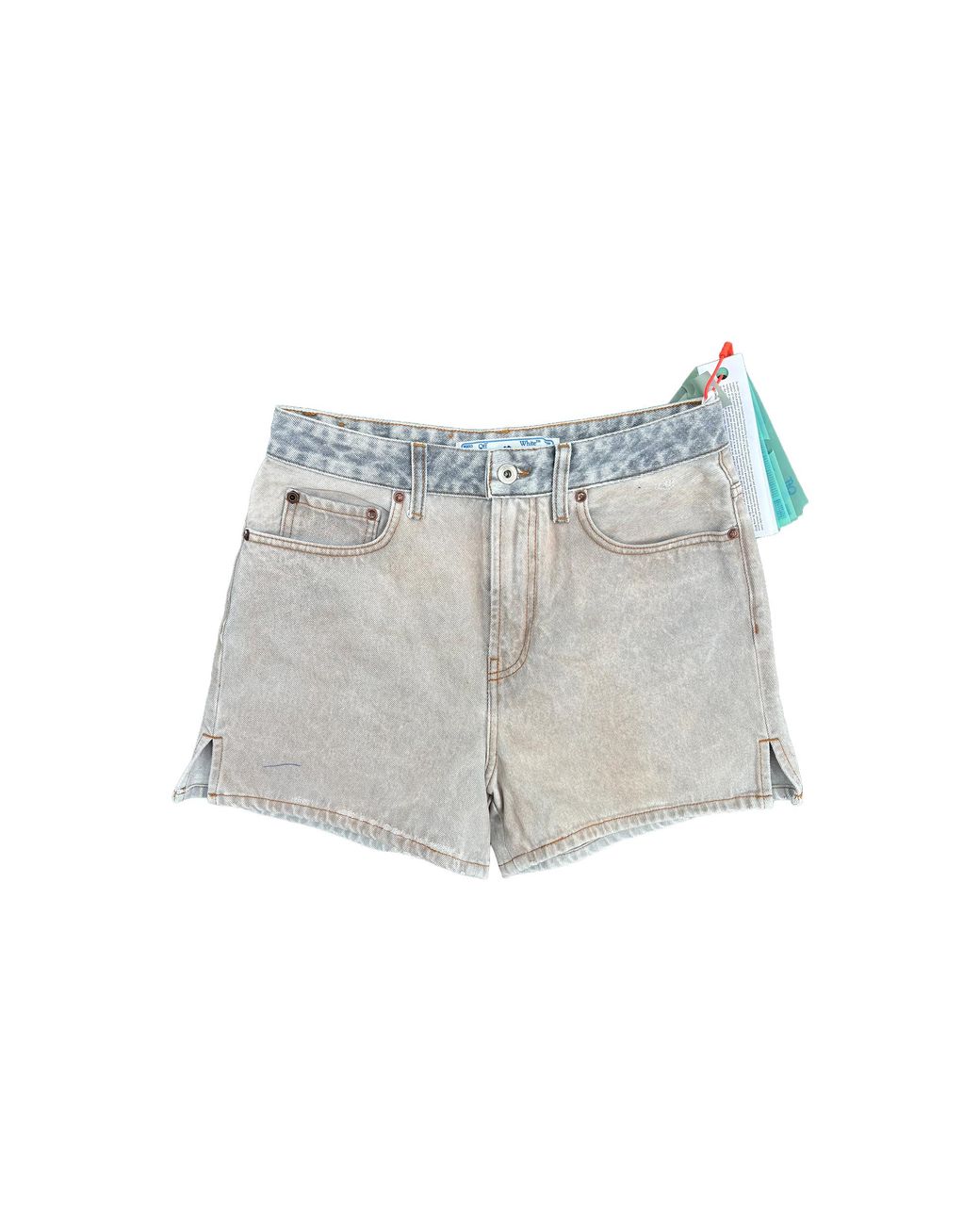 Off-White c/o Virgil Abloh Black Marbled Shorts "Denim" Owyc007S22Den0043030"