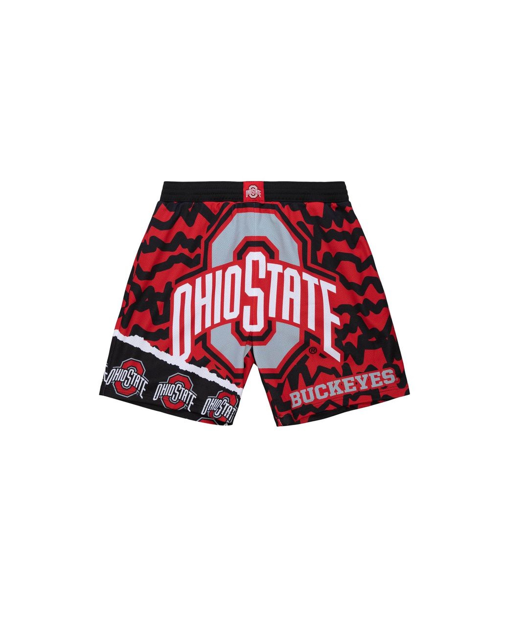Mitchell & Ness Red Jumbotron 2.0 Sublimated Shorts "Ncaa Ohio State Buckeyes" Pshr1220 Ostyypppbkrd" for men