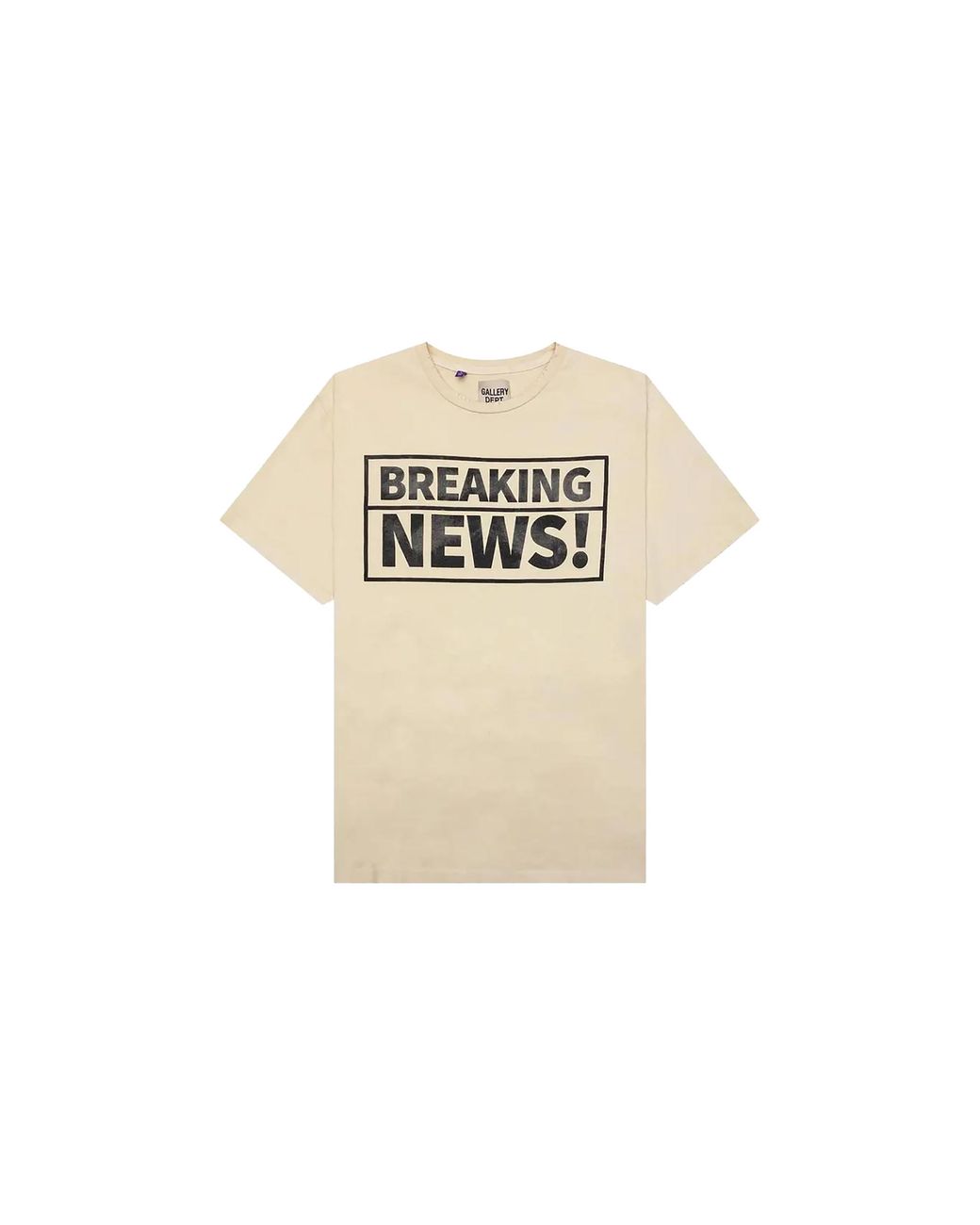 GALLERY DEPT. Black Breaking News Logo T-Shirt "Antique & Gd231" for men
