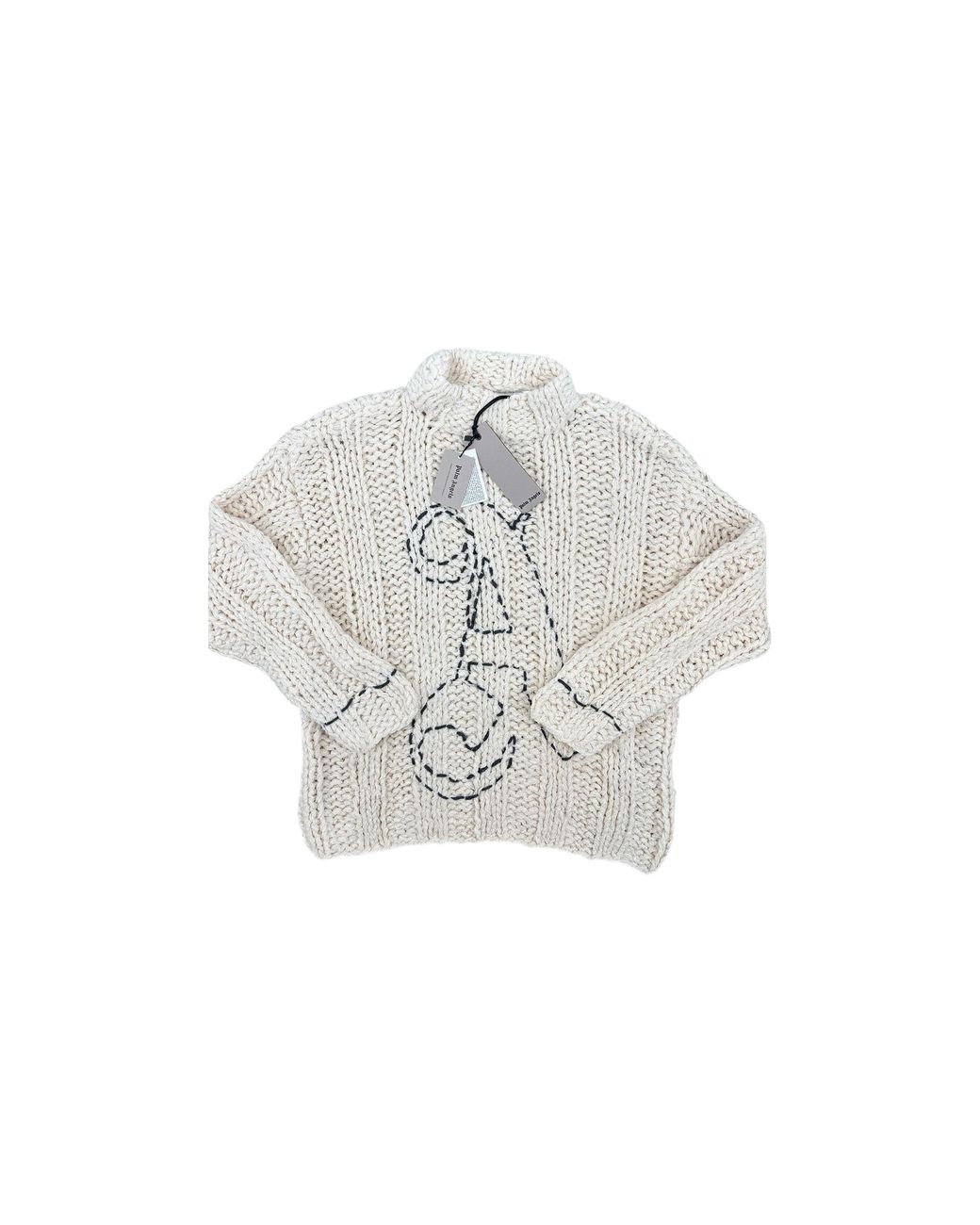 Palm Angels Black Butter Knitted A Sweater Pwhe032F22Kni0010410" for men