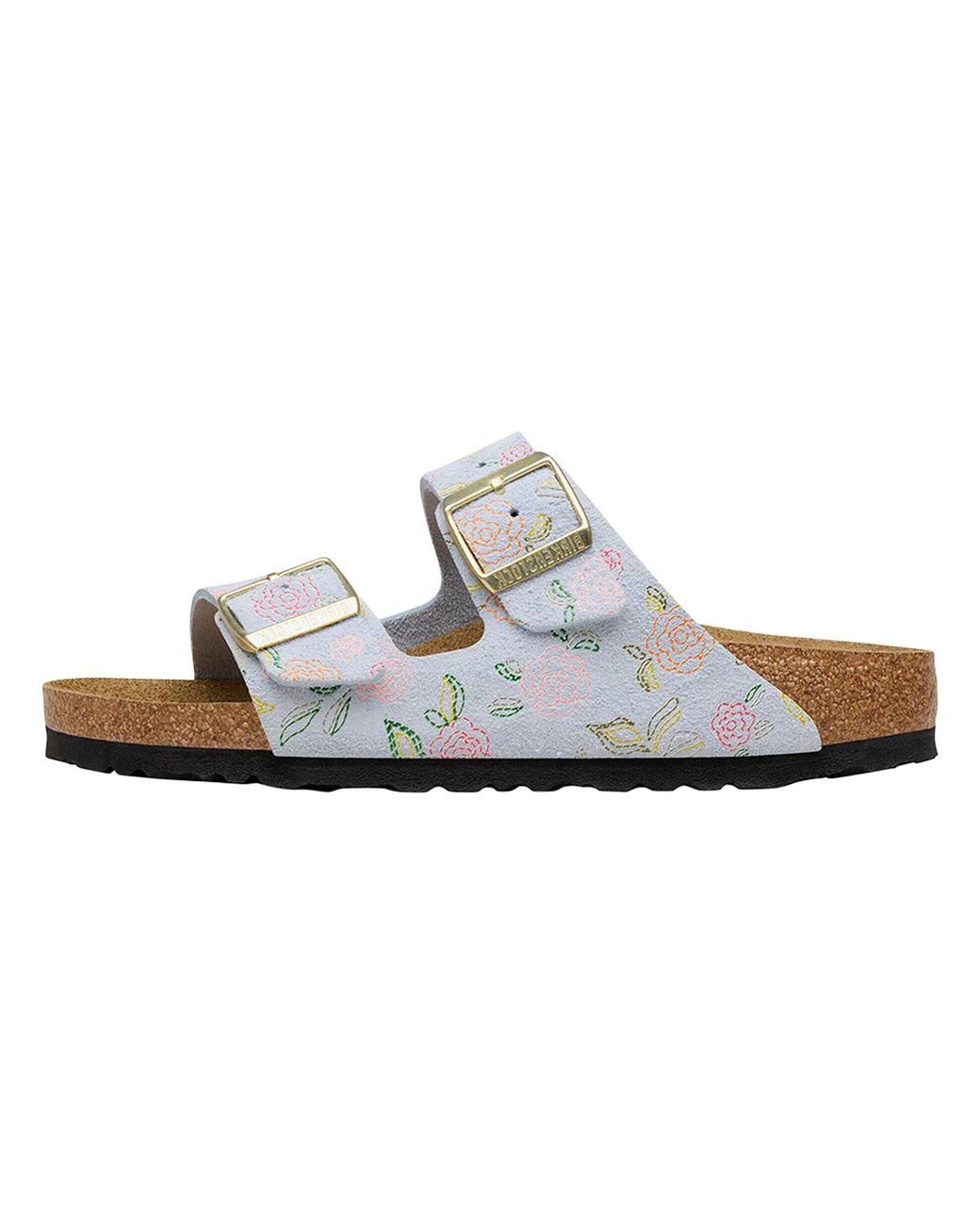 Birkenstock Black Arizona Suede "Baby Flower Print" 1031737" for men