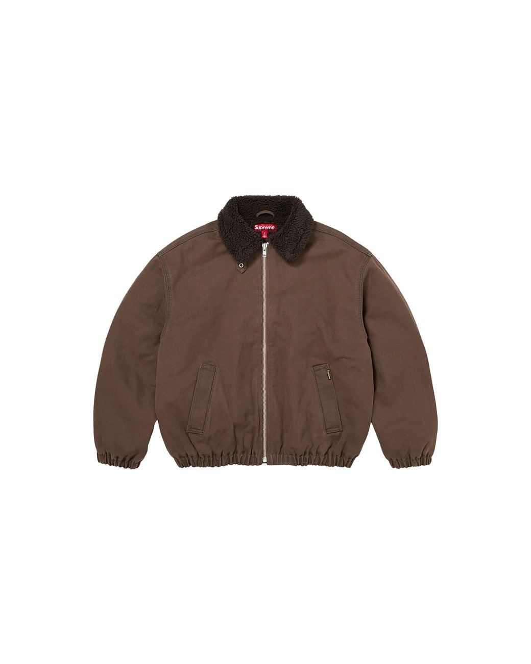 Supreme Brown Faux Shearling Lined Bomber Jacket "Fw26