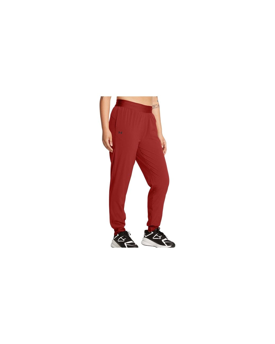 Under Armour Black Rival High-Rise Woven Pants "Earthen 1382727 840"