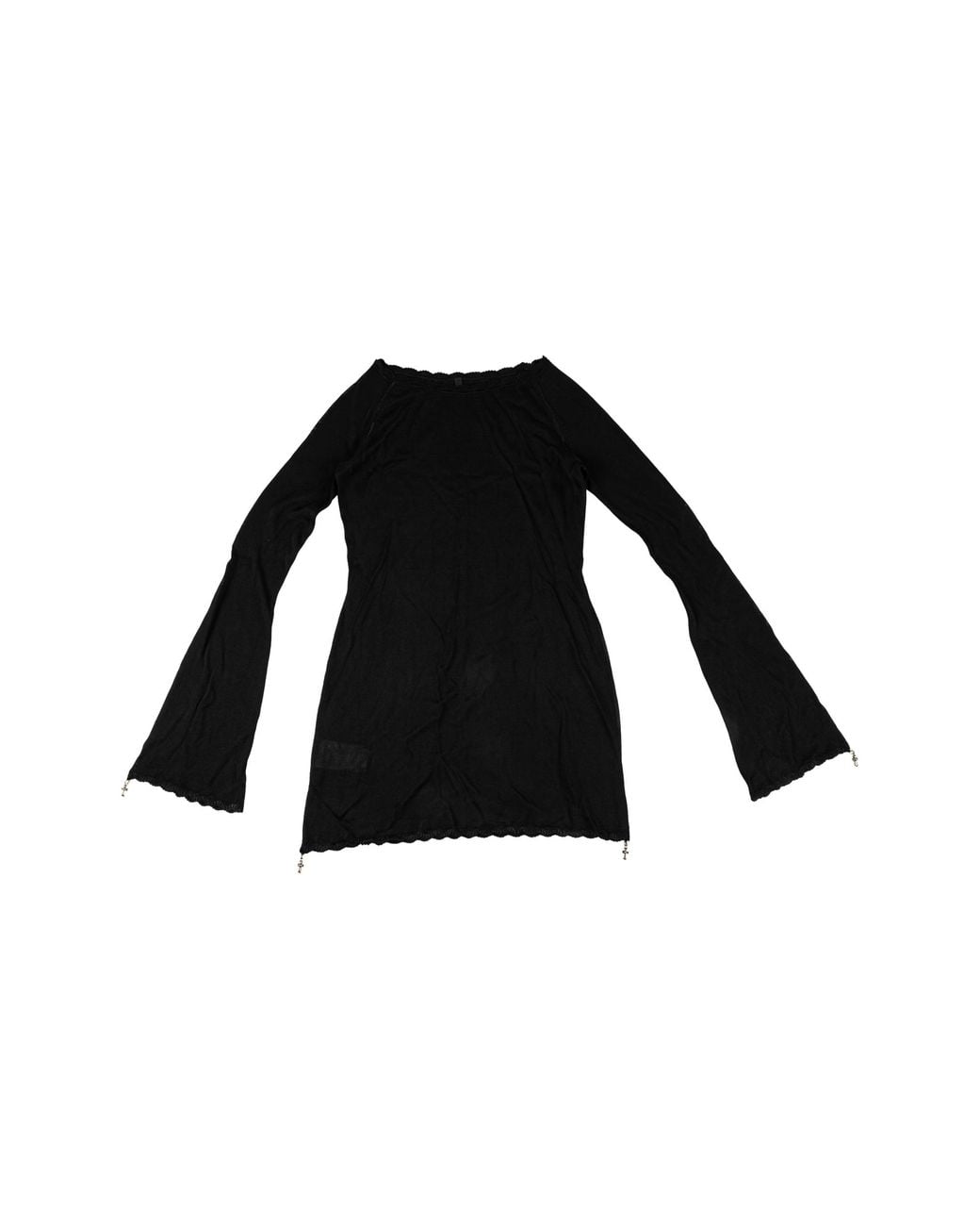 Chrome Hearts Black Jane Baby Fat Cross Charm Luxe Dress Chrm1799"