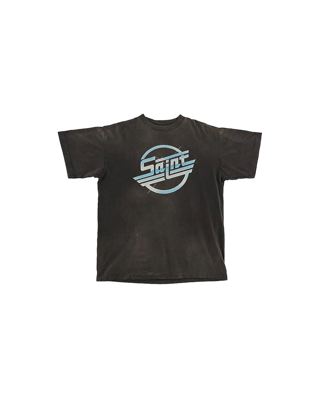 SAINT Mxxxxxx Black Circle.S T-Shirt "Vintage" Sm S22 0000 022" for men