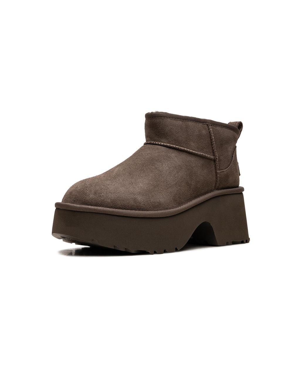 Ugg Brown Classic Ultra Mini New Heights Boot "Hickory" 1158311 Hck"