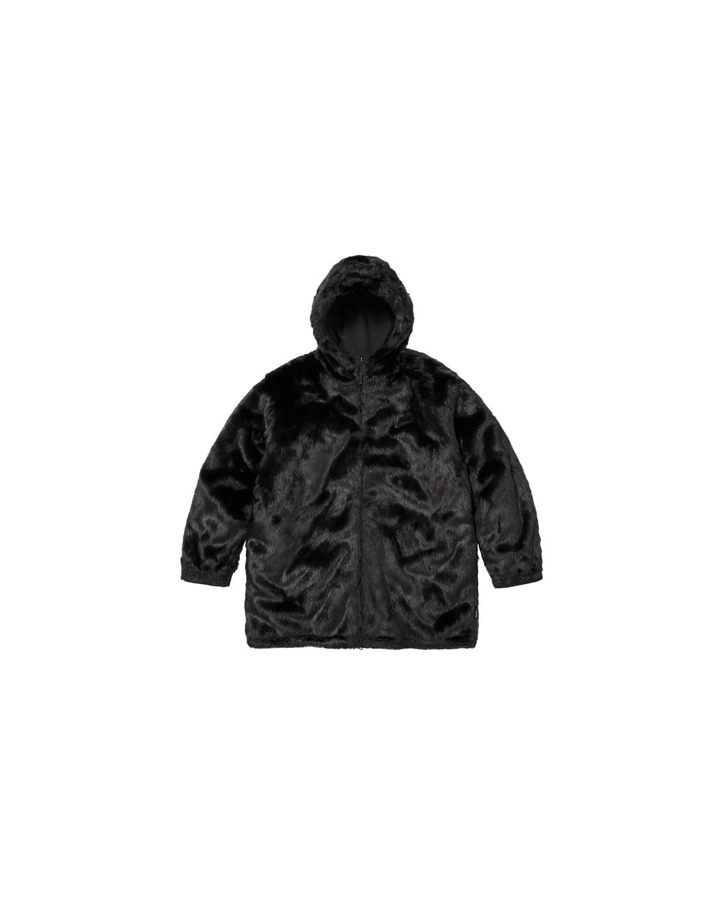 Supreme Black Nike Faux Fur Reversible Parka "Fw26