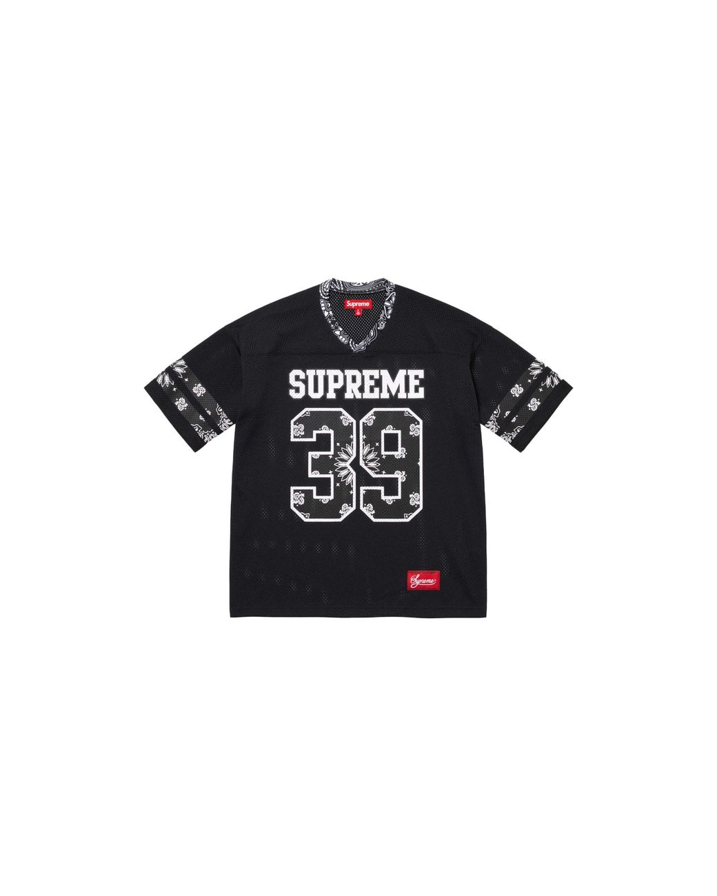 Supreme Black Bandana Football Jersey "Ss25